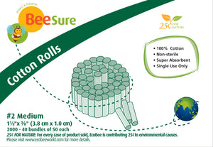 BeeSure Cotton Rolls No. 2 Premium (BE-1820)
