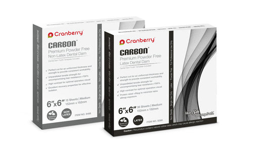 CRANBERRY CARBON NON-LATEX PREMIUM DENTAL DAMS (CR-8466)